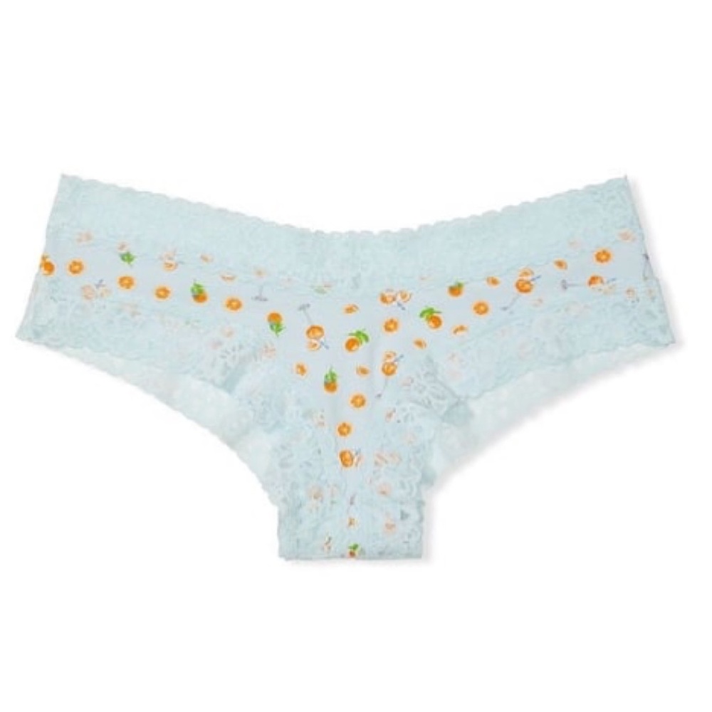 VICTORIA’S SECRET • Cotton Cheeky Panties with Lace Waist - Picture 1 of 3
